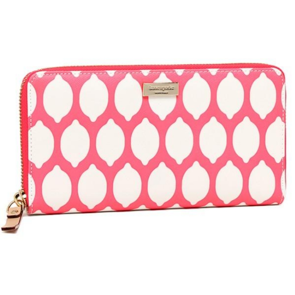 KATE SPADE EUC Lemon Grant Street Neda continental wallet